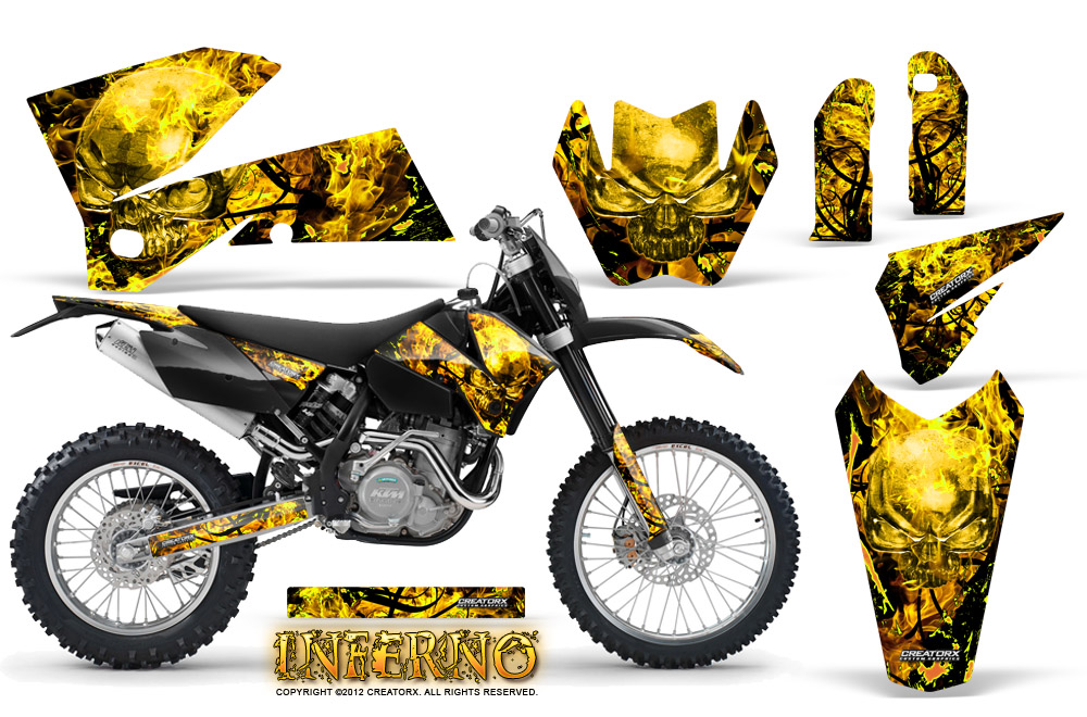 KTM C4 Graphics Kit Inferno Yellow